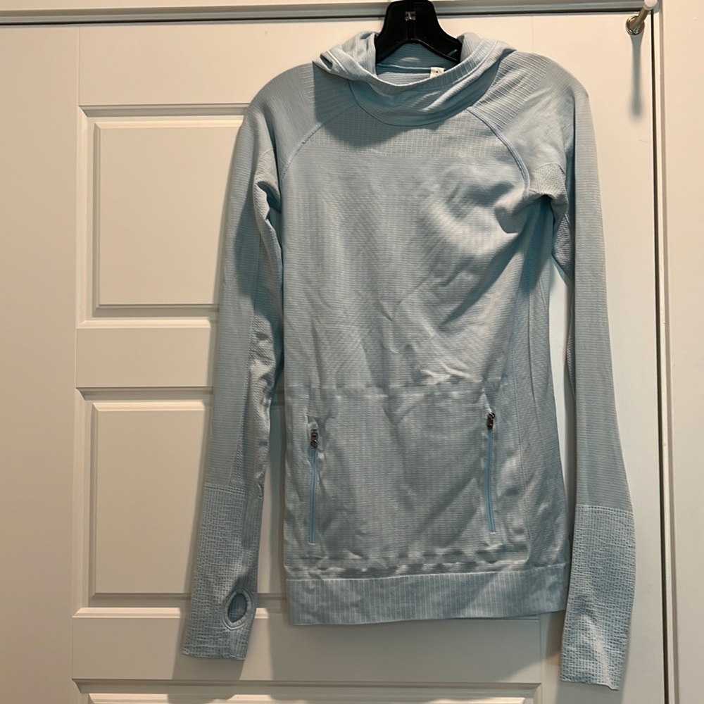 Light blue Lululemon hoodie